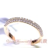 DRA00003006, 18K玫瑰金3行鑽石條戒 Diamond Ring